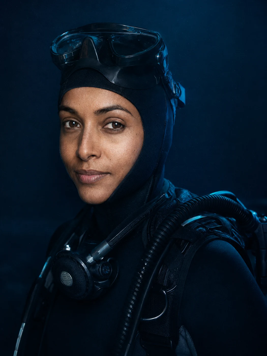 DR MAYA BENNETT in professional diving equipment